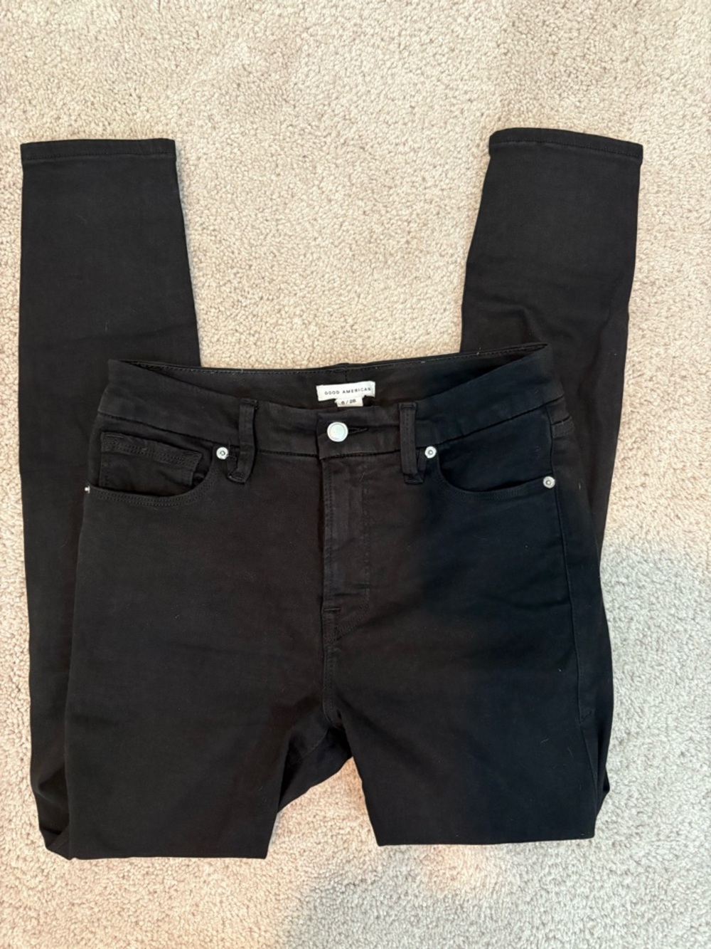 Good American Skinny High-Rise Jeans - Black